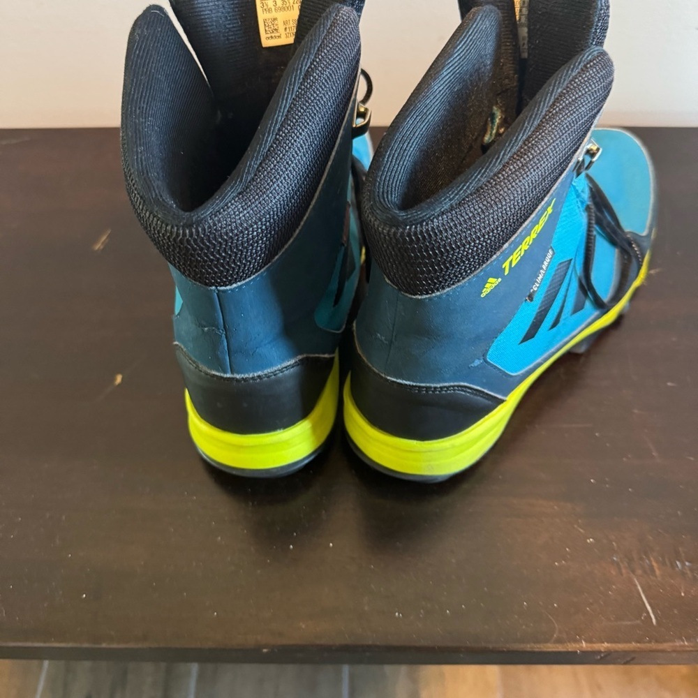 Adidas Terrex Kids' Teal and Neon Yellow Boots - Picture 3 of 5